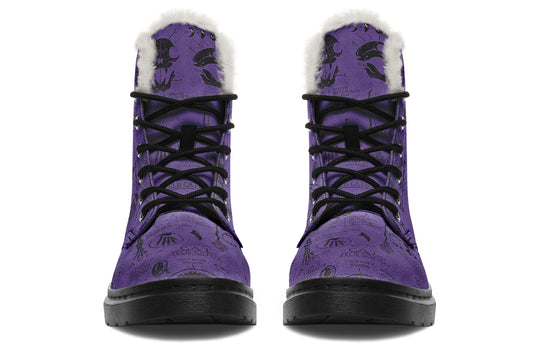 Purple Cat Study Winter Boots
