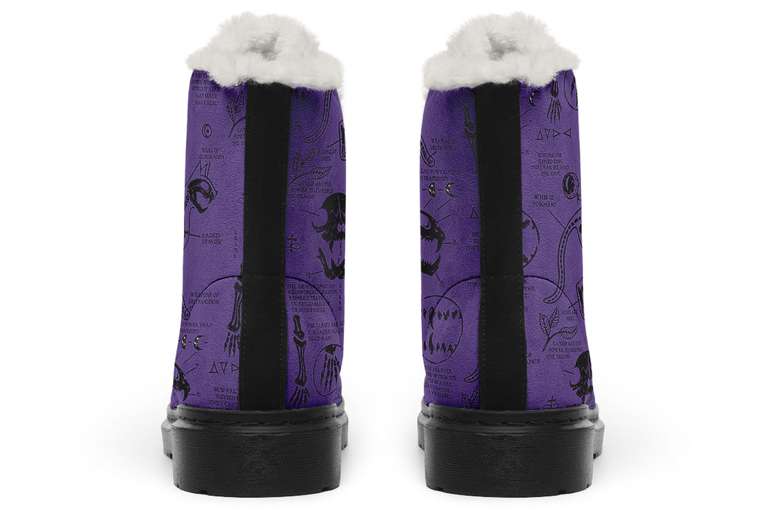 Purple Cat Study Winter Boots