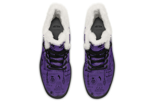 Purple Cat Study Winter Boots