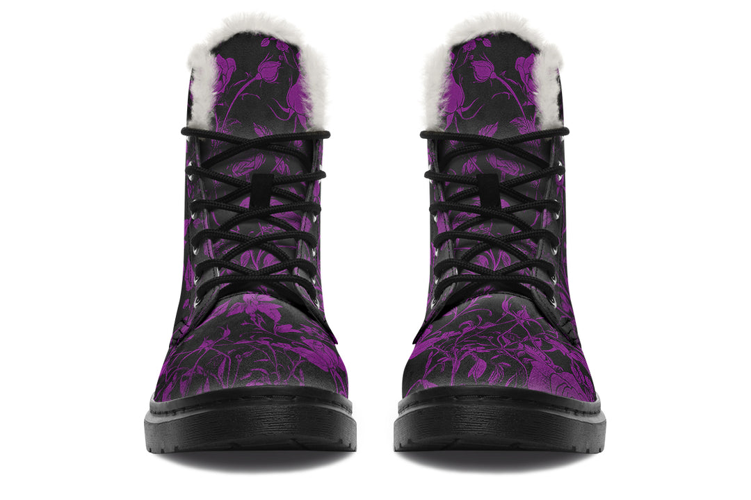 Purple Rose Romance Winter Boots