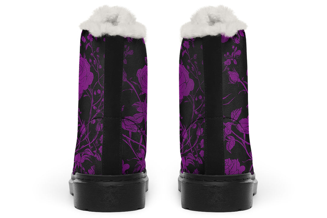 Purple Rose Romance Winter Boots