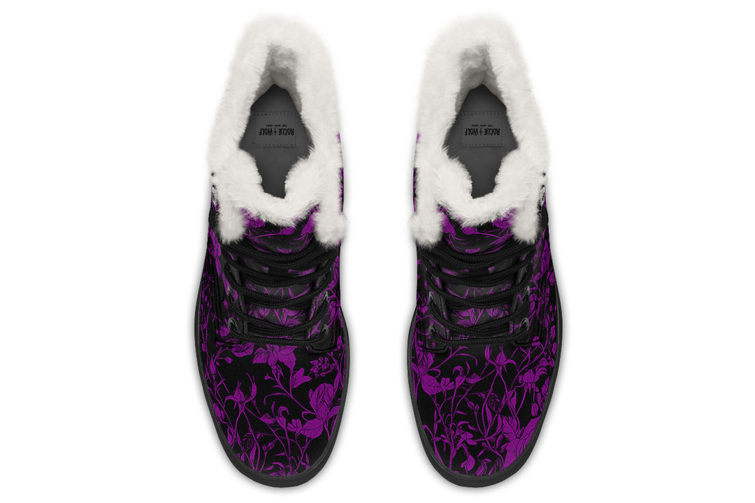 Purple Rose Romance Winter Boots