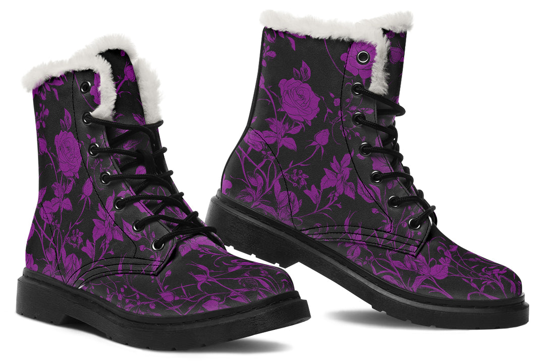 Purple Rose Romance Winter Boots