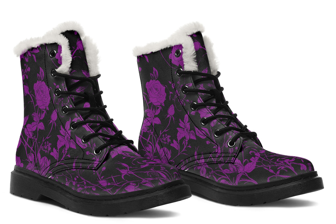 Purple Rose Romance Winter Boots