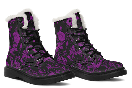 Purple Rose Romance Winter Boots