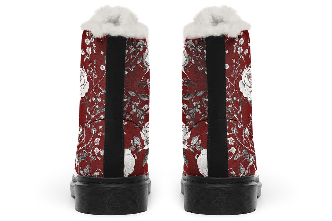 Red Rose Romance Winter Boots