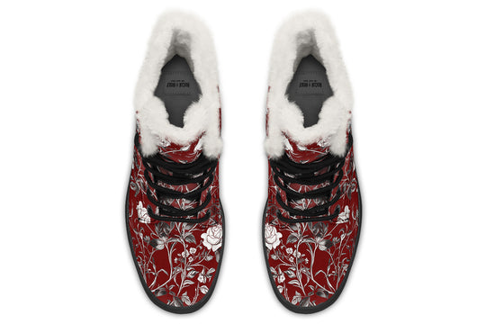 Red Rose Romance Winter Boots