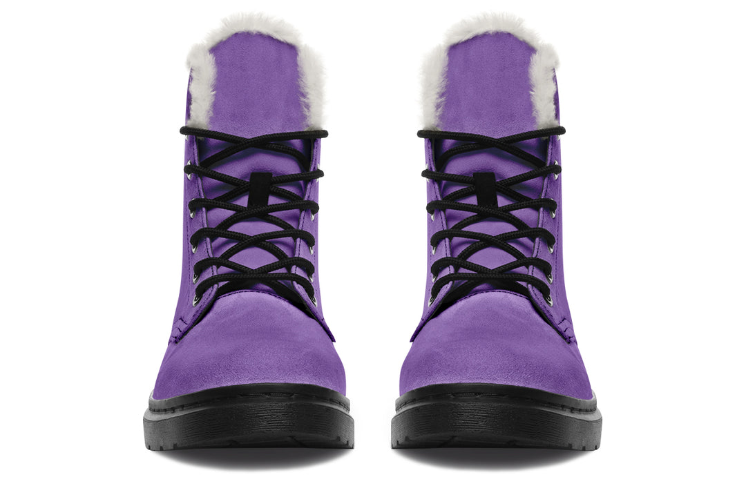 Retro Violet Winter Boots