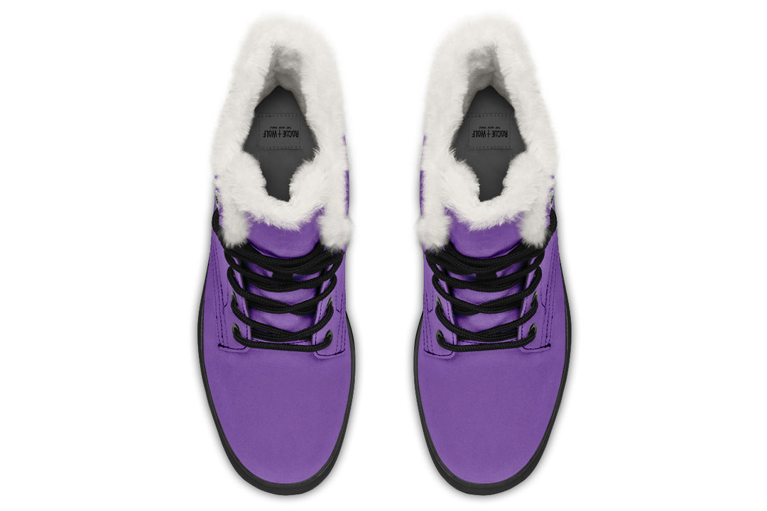 Retro Violet Winter Boots