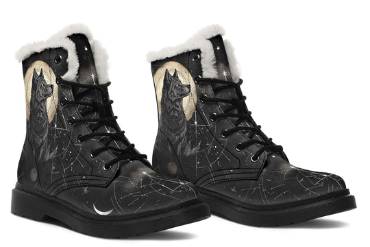 Starlit Wolf Winter Boots