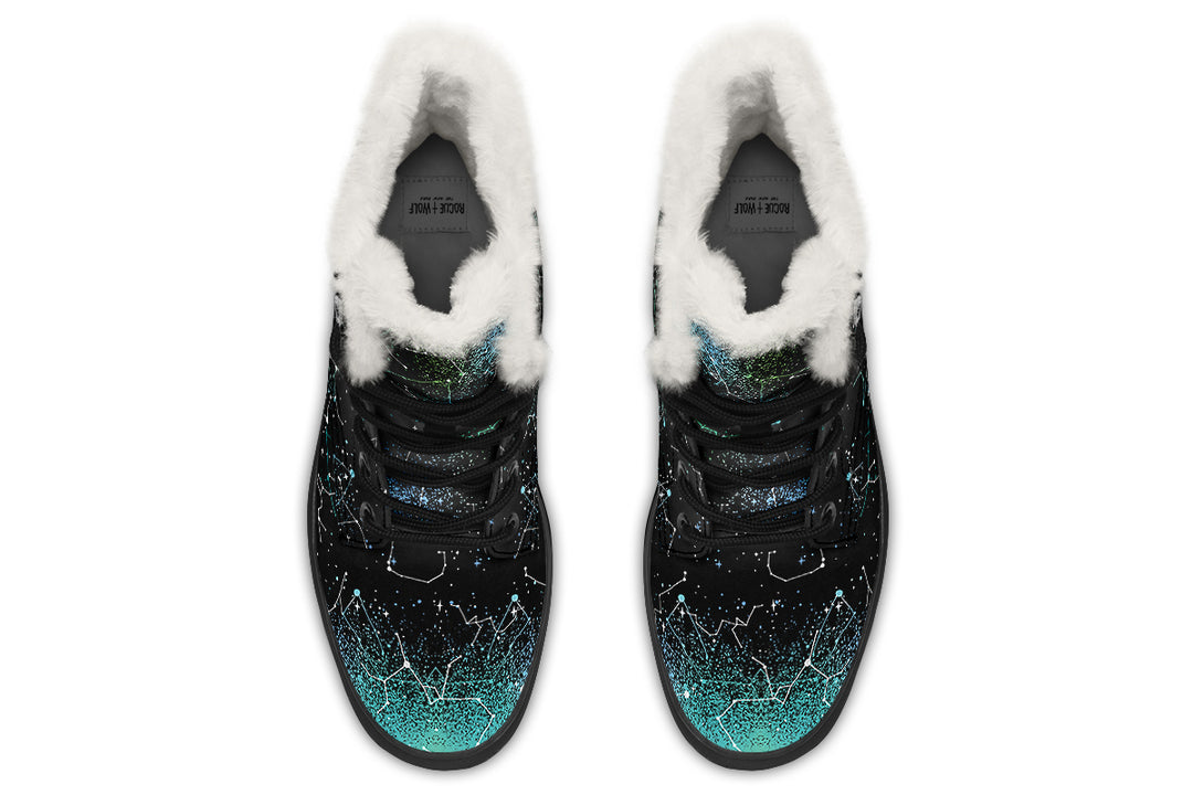 Teal Aurora Winter Boots