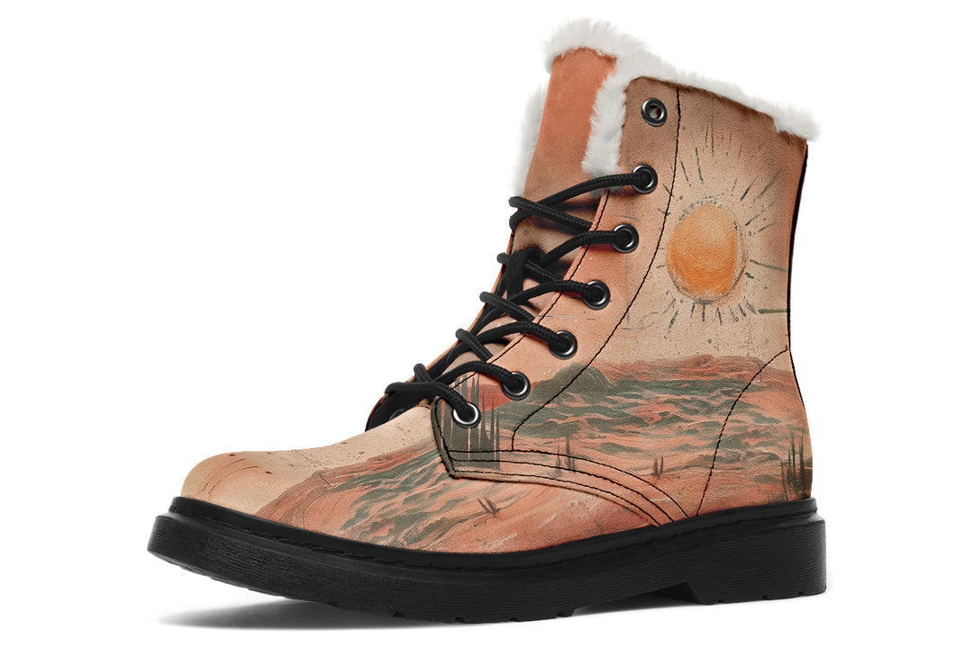 Terracotta Glow Winter Boots