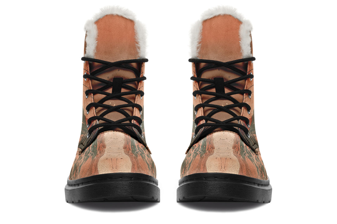 Terracotta Glow Winter Boots