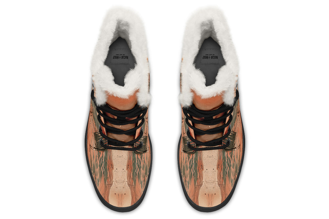Terracotta Glow Winter Boots
