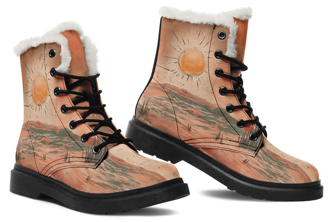 Terracotta Glow Winter Boots