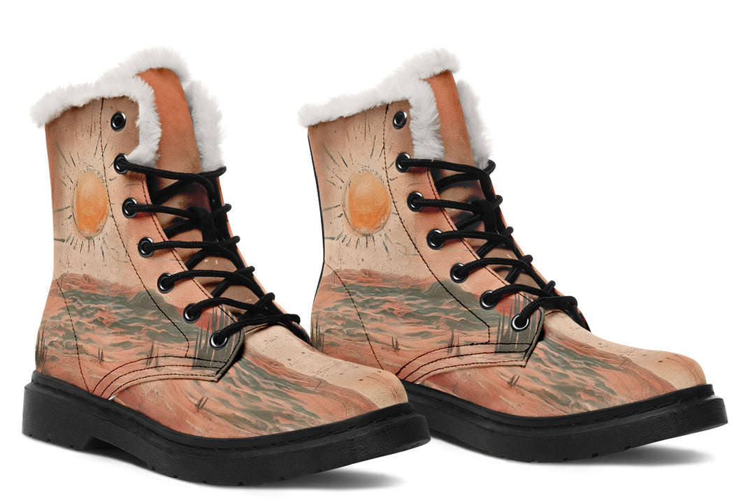Terracotta Glow Winter Boots