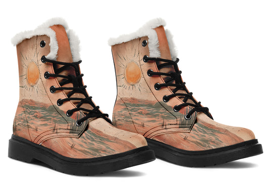 Terracotta Glow Winter Boots