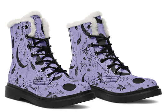 Violet Moonlit Botanica Winter Boots
