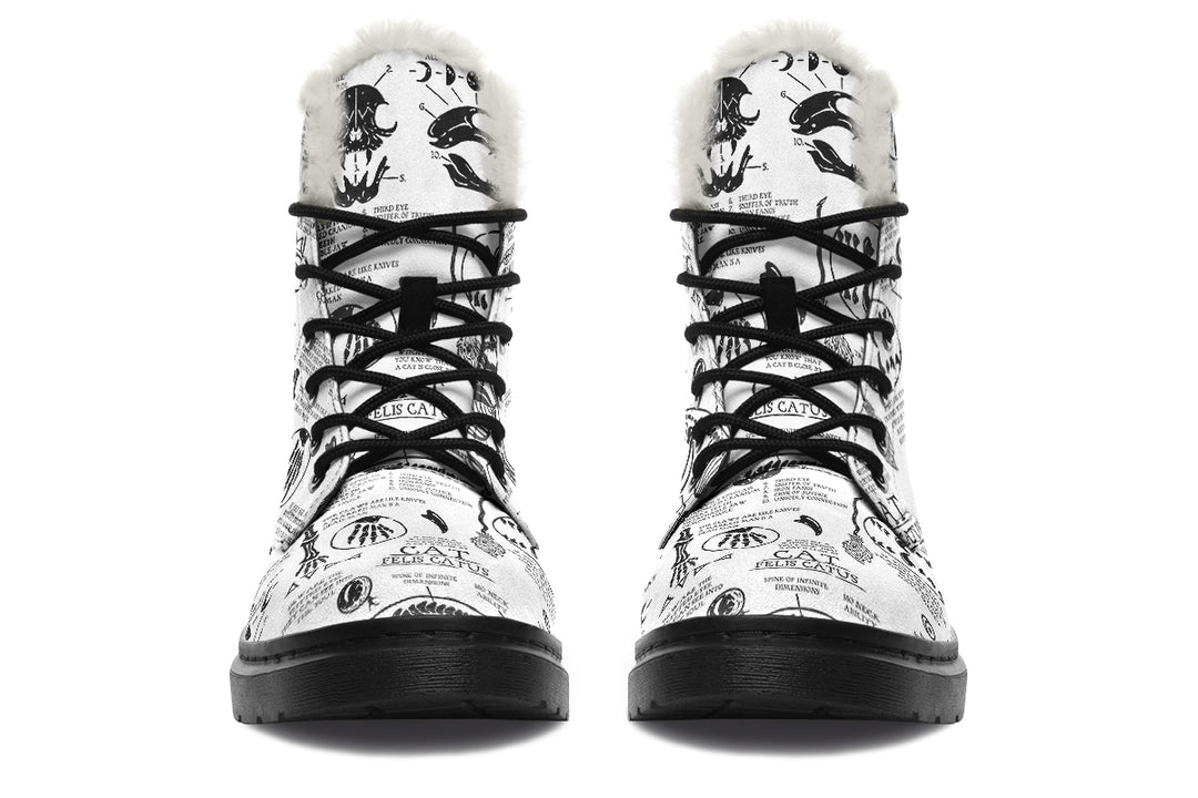 White Cat Study Winter Boots