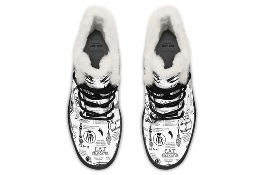 White Cat Study Winter Boots