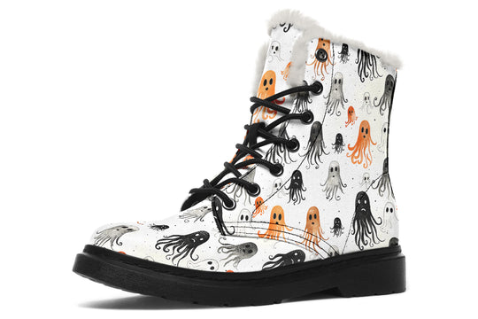 White Deep Haunting Winter Boots