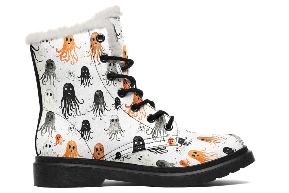 White Deep Haunting Winter Boots