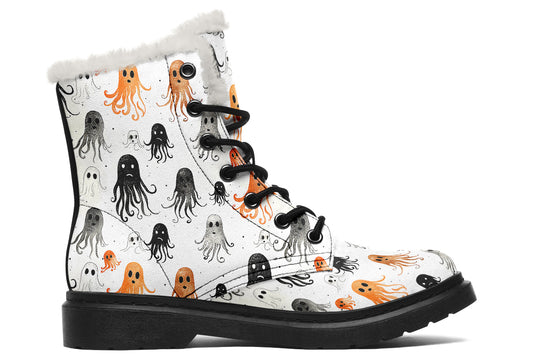 White Deep Haunting Winter Boots
