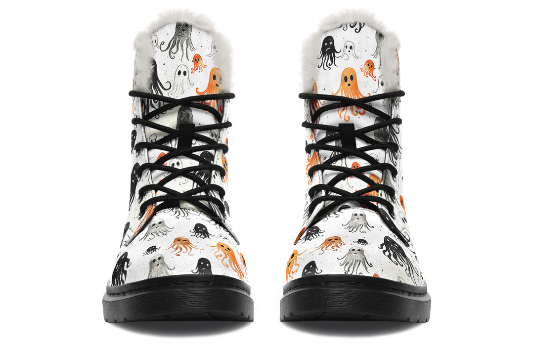 White Deep Haunting Winter Boots