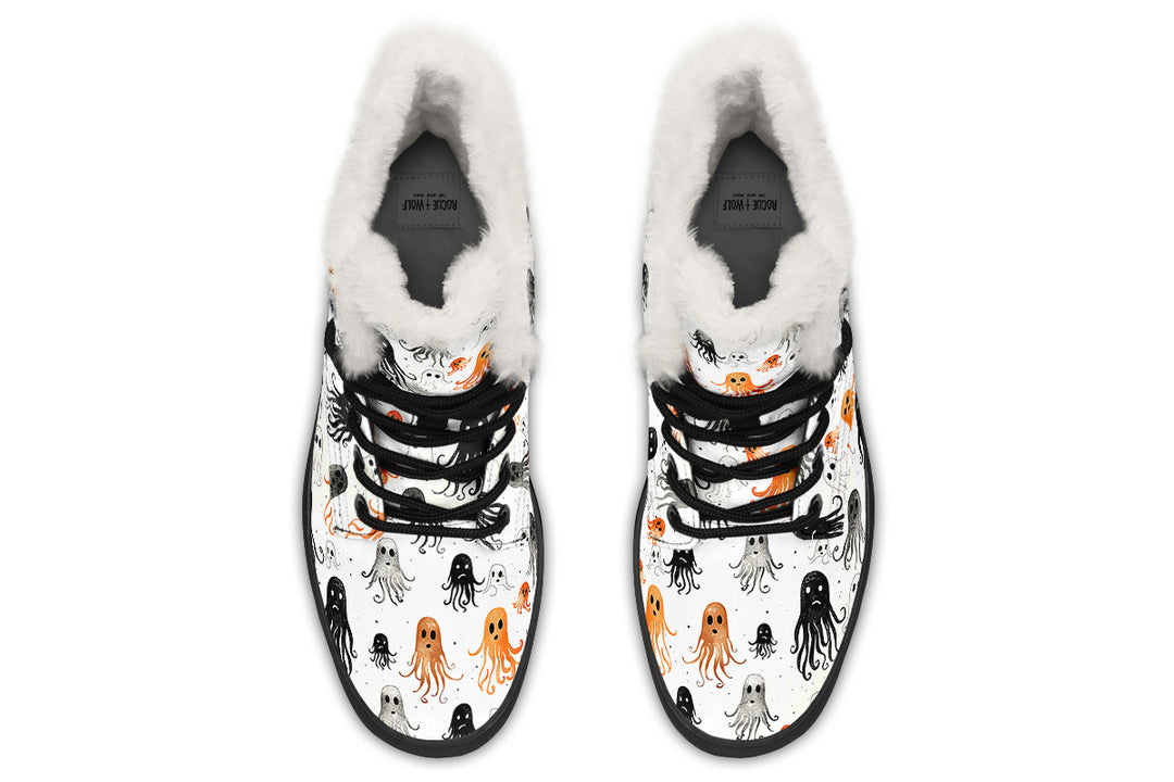White Deep Haunting Winter Boots