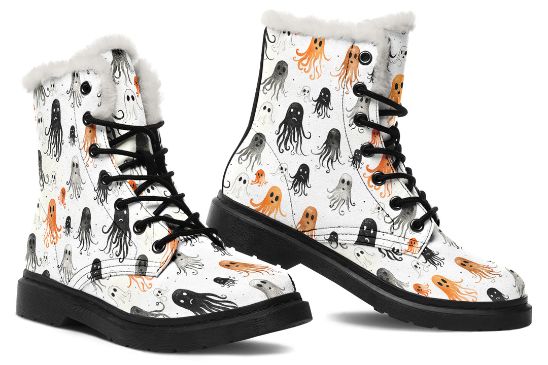 White Deep Haunting Winter Boots