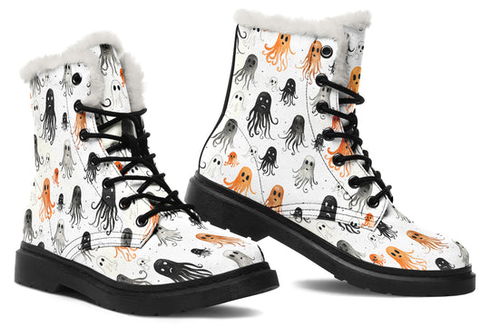 White Deep Haunting Winter Boots