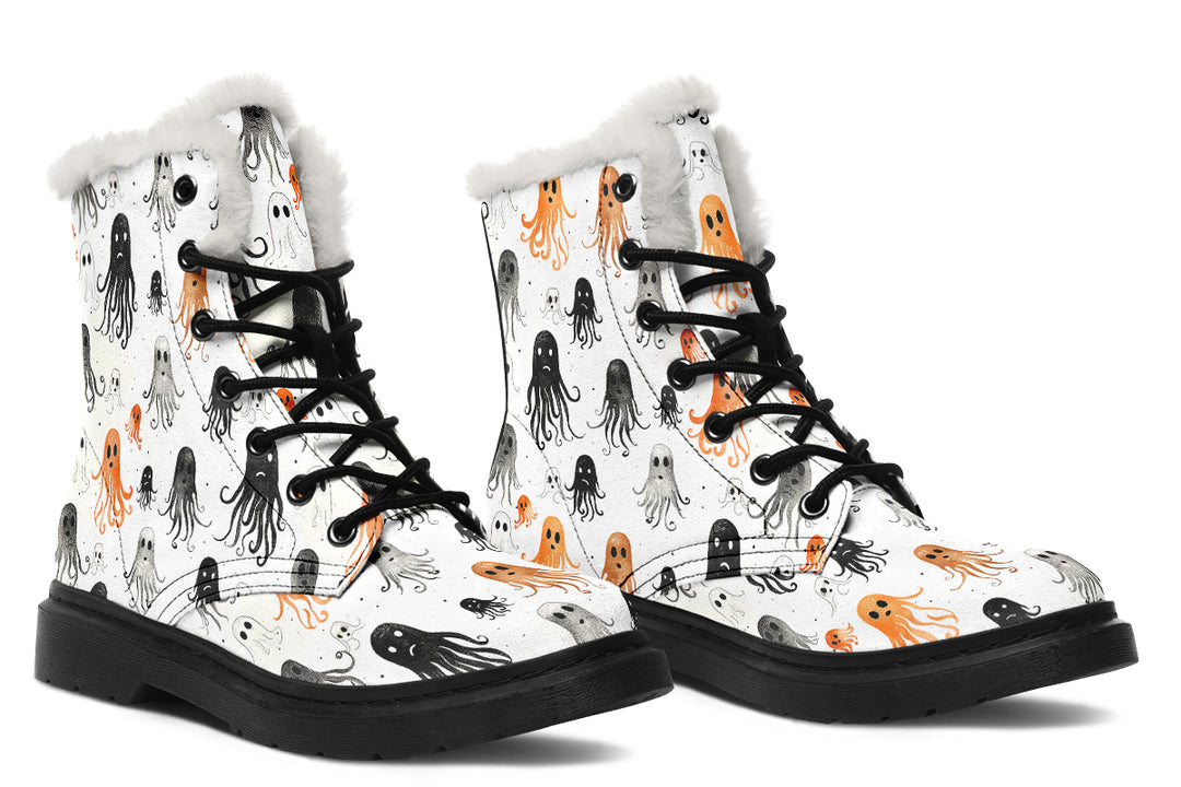 White Deep Haunting Winter Boots