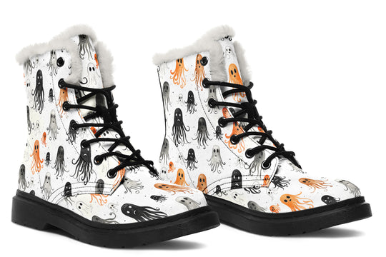 White Deep Haunting Winter Boots