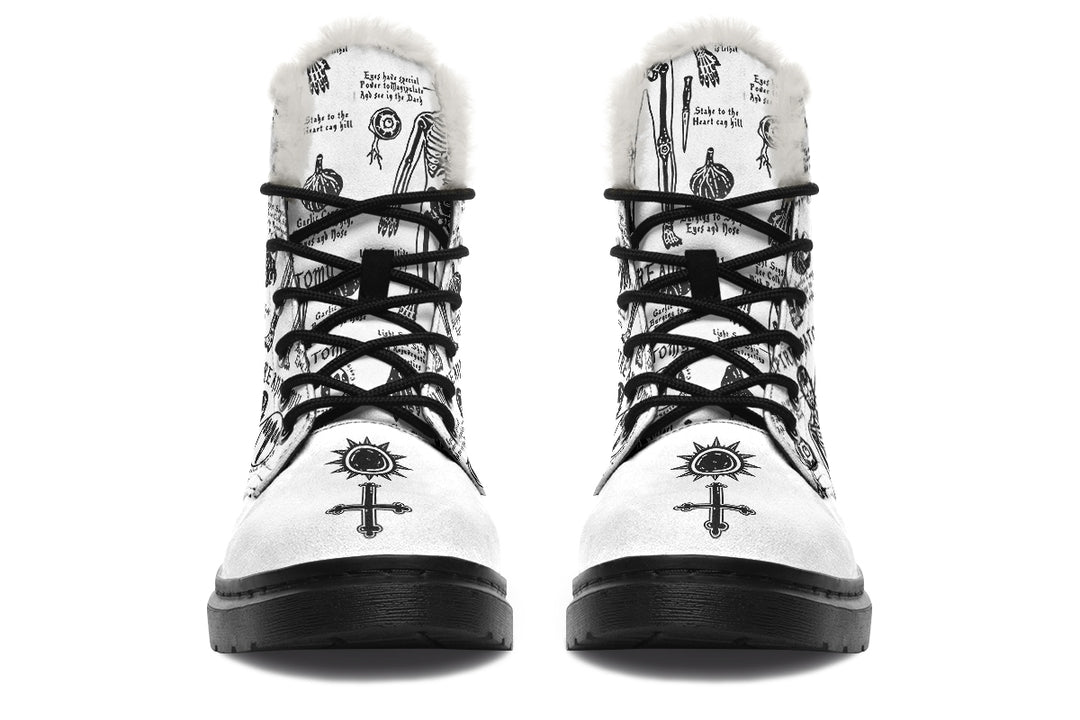 White Vampire Study Winter Boots