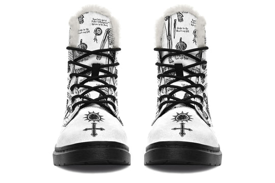 White Vampire Study Winter Boots
