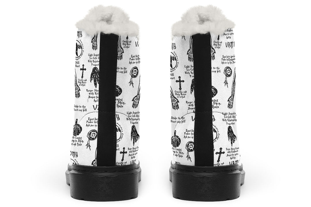 White Vampire Study Winter Boots