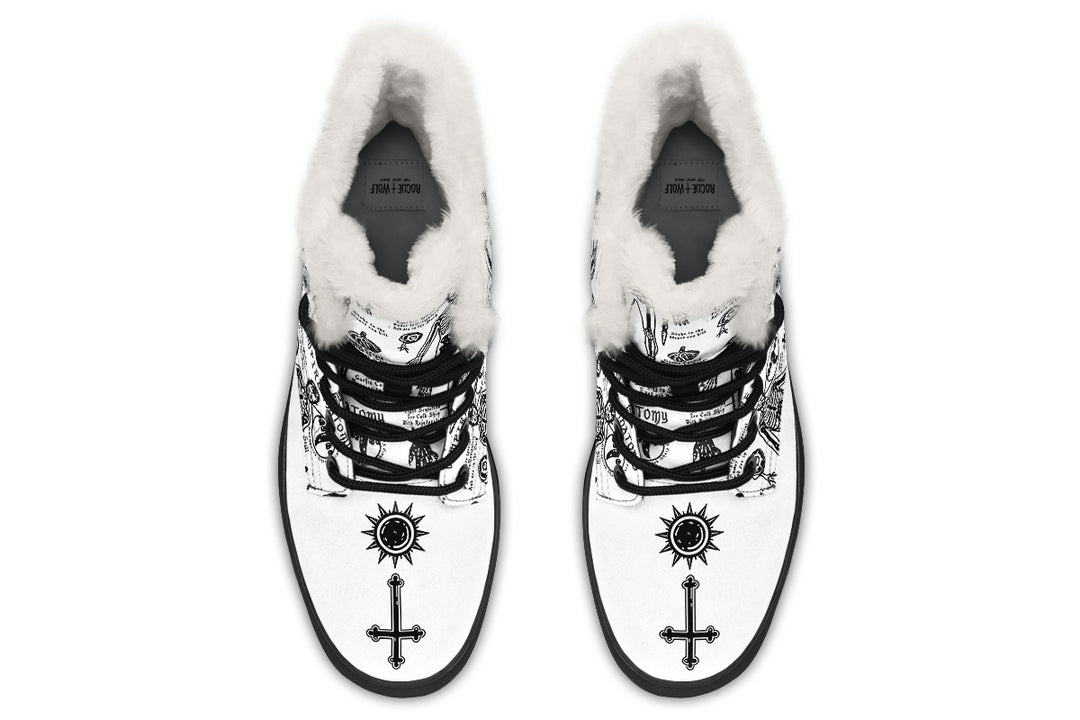 White Vampire Study Winter Boots