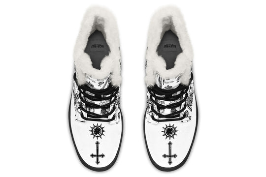 White Vampire Study Winter Boots