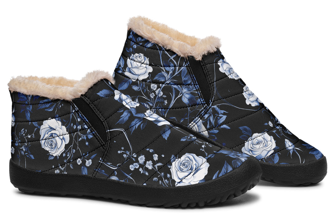 Blue Rose Romance Winter Sneakers