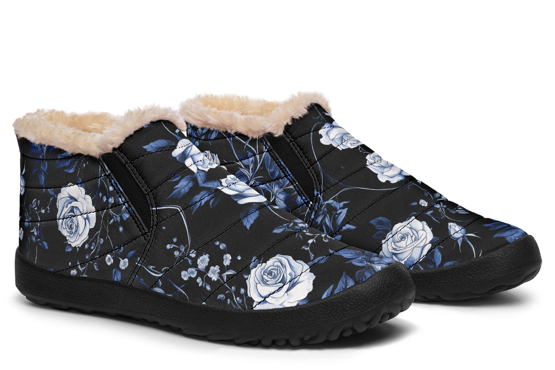 Blue Rose Romance Winter Sneakers