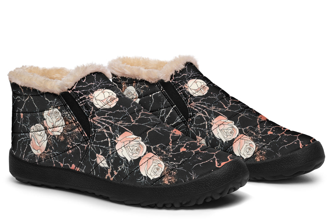 Blush Kintsugi Rose Winter Sneakers