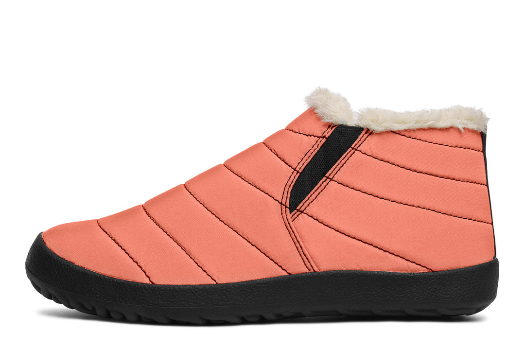 Coral Blush Winter Sneakers