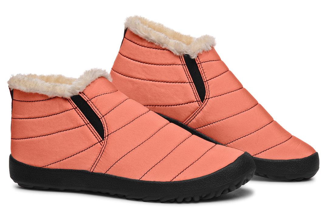 Coral Blush Winter Sneakers