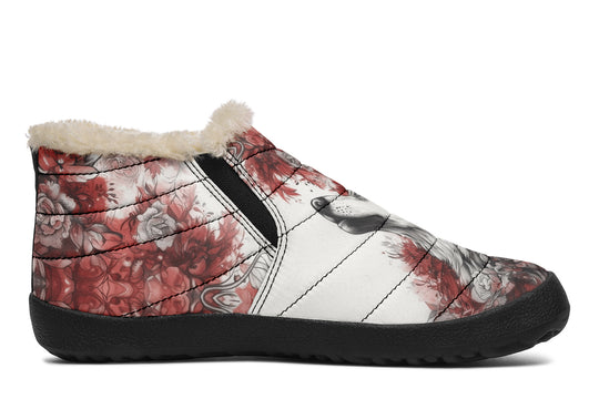 Crimson Wolf Winter Sneakers