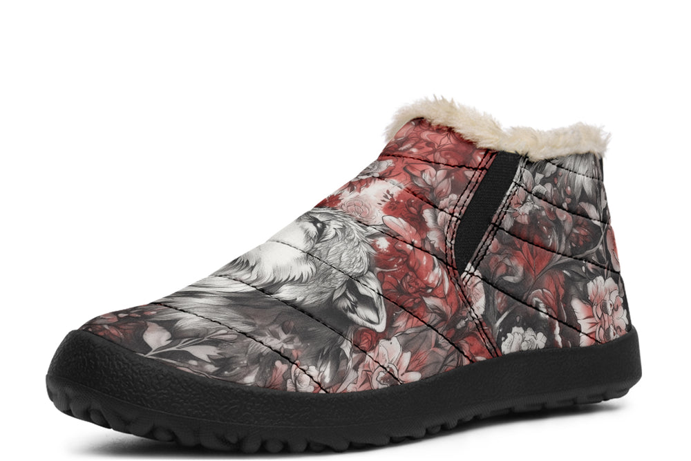 Crimson Wolf Winter Sneakers