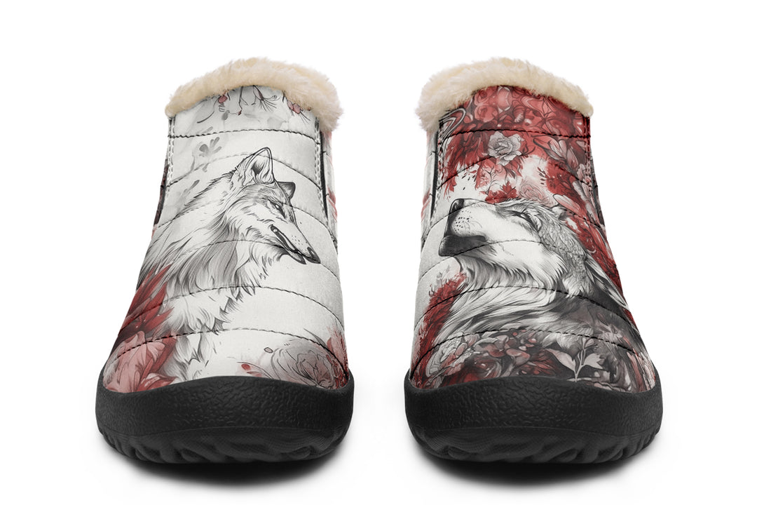 Crimson Wolf Winter Sneakers