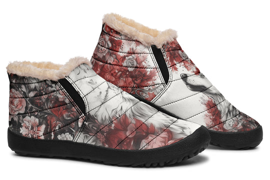 Crimson Wolf Winter Sneakers