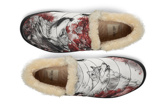 Crimson Wolf Winter Sneakers