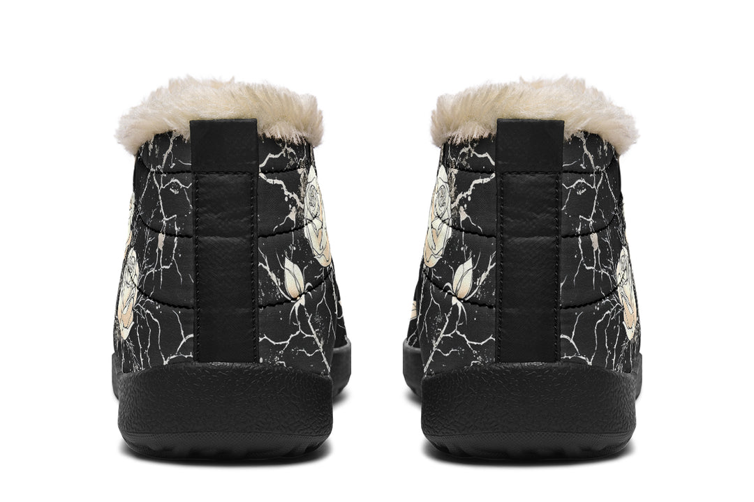 Ivory Kintsugi Rose Winter Sneakers