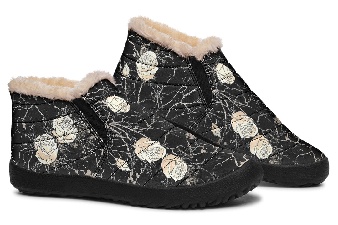 Ivory Kintsugi Rose Winter Sneakers